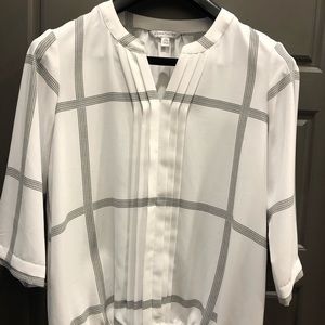41 Hawthorn black and white blouse. Petite large